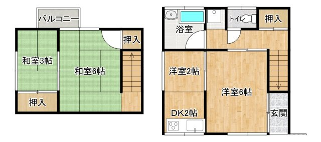 磯間二戸一の間取り