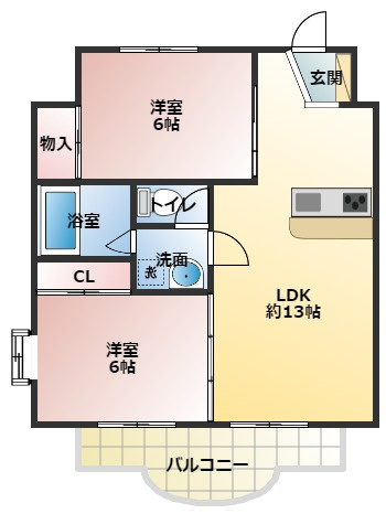 蔵屋マンション第一の間取り|反転タイプございます