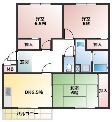 メイコータウンⅠの間取り