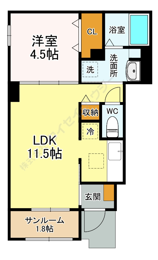 Ｌ－Ｆｒｏｎｔ　雅の間取り
