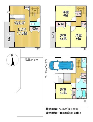 三郷市　幸房　新築戸建　　全1棟　のその他|間取図です