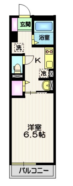 クレスト湘南の間取り|使いやすい6.5帖洋室