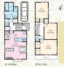 【間取り】 | 船橋市南三咲二丁目　新築分譲住宅２号棟 | 船橋市南三咲２丁目　２号棟　３LDK