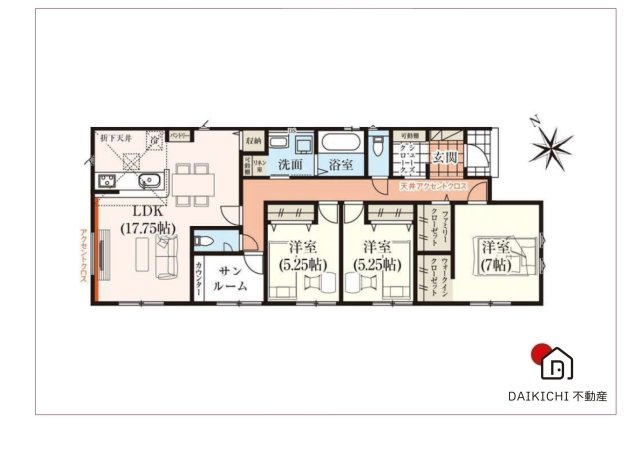 【間取り】 | 羽生市中岩瀬　GRAFARE　新築戸建　全3棟　2号棟