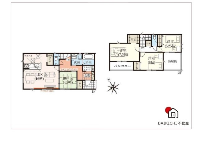 【間取り】 | 羽生市中岩瀬　GRAFARE　新築戸建　全3棟　3号棟