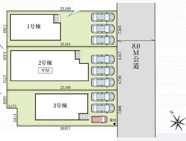 【区画図】 | 羽生市中岩瀬　GRAFARE　新築戸建　全3棟　3号棟