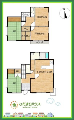 北茨城市関南町神岡上　中古戸建の間取り|一人部屋が実現できる４LDK間取りです。将来お子様の一人部屋をお考えの方にオススメな物件です。