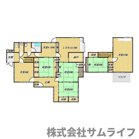 【間取り】 | 嘉麻市鴨生　戸建て
