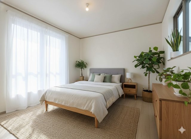 吉川市　新栄2丁目　新築戸建　全2棟の洋室|広々とした洋室です　※家具をCGで加工しており、家具付き販売ではございません。