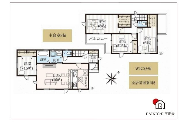 【間取り】 | 桶川市上日出谷南4期　GRAFARE　新築戸建　全3棟　1号棟