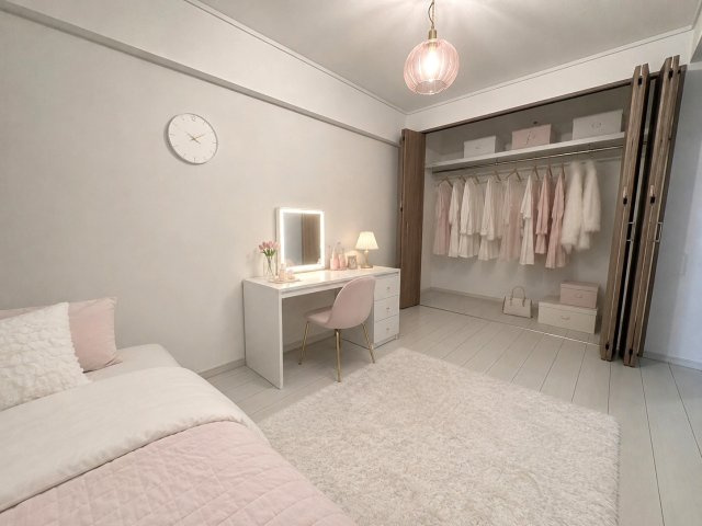 地下鉄『椥辻』駅徒歩５分★南東向き★３LＤＫ★リフォーム完了につき即入居ＯＫ★山科セントラルハイツの洋室|洋室（家具家電照明の設置イメージ画像）