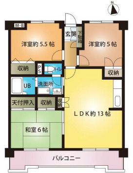 さいたま市浦和区大東２丁目の賃貸マンションの間取り
