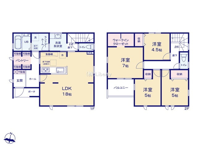 古河市緑町第2　新築戸建　の間取り