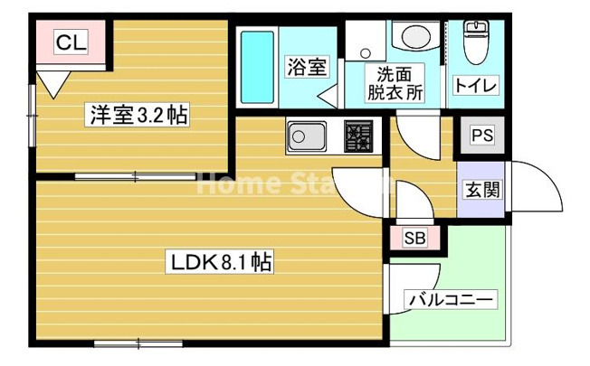 【間取り】 | アッシュメゾン鷺洲Ⅱ