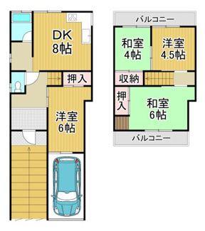 【間取り】 | 川西市東畦野5丁目　中古一戸建て