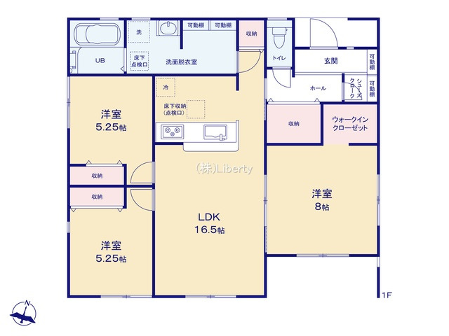 第1石岡市下林　新築戸建の間取り
