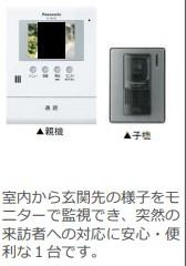 【内装】 | 仮称）泉大津市綾井新築アパート | カメラ付インターホン（イメージ）