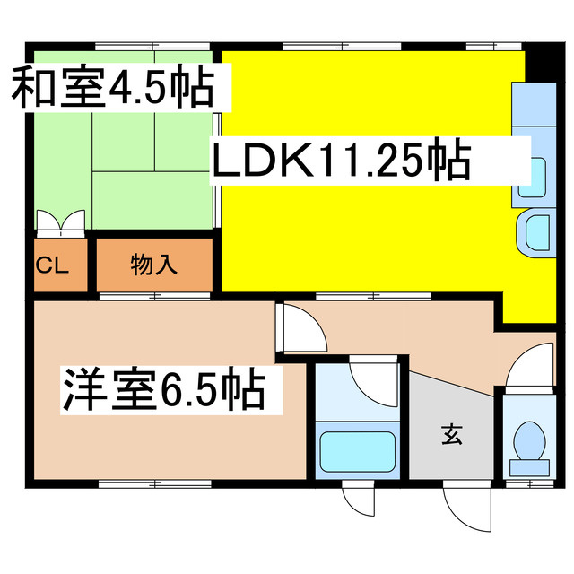 喜代丸ハイツの間取り
