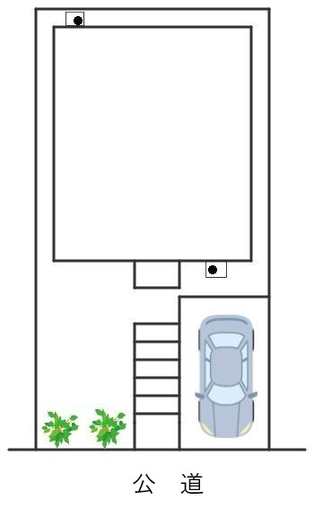 八幡町貸戸建の区画図