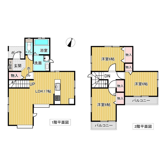 春日井市稲口町１丁目の中古一戸建の間取り