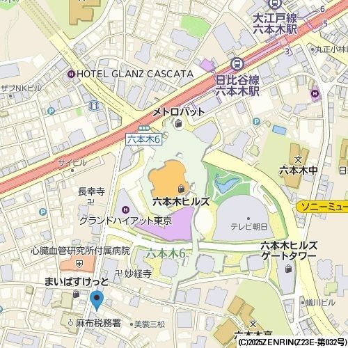 グランカーサ六本木の地図