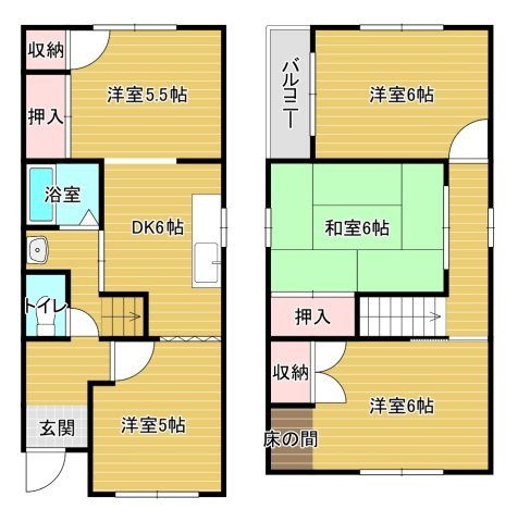 寿町貸家の間取り