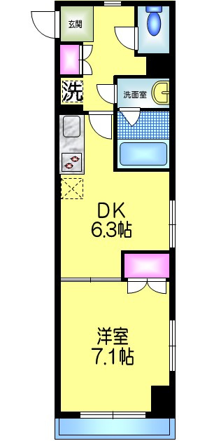 オリエンス新小岩の間取り|★角部屋３面窓★
