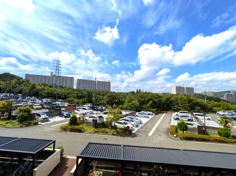 須磨パークヒルズA棟の展望|北西側バルコニーの眺望