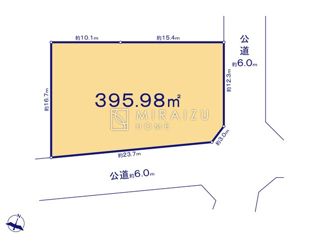 【土地図】 | 開放感のある、閑静な住宅街に位置しています。陽の光をたっぷりと浴びながら気持ち良く生活が出来ます。夢のマイホーム、夢ではなく実現出来ます！見学・ご相談等、お気軽にご連絡下さい。