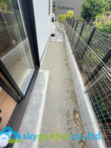 茅ヶ崎市柳島　新築戸建　全1棟1号棟の庭