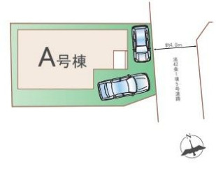 茅ヶ崎市柳島　新築戸建　全1棟1号棟の区画図