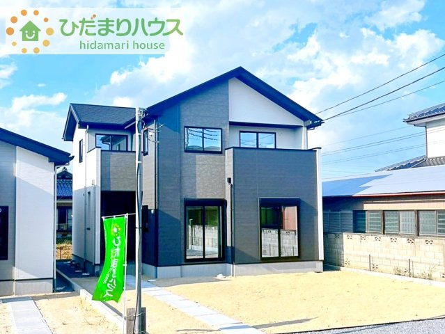 【外観】 | 下妻市下栗1期　新築戸建　2号棟 | デザイナーズのようなお洒落な外観です(^^♪