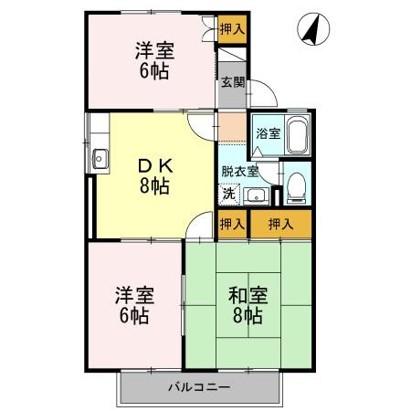 シティパレスまつうら Aの間取り