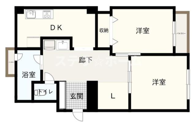 塚本東コーポA棟の間取り