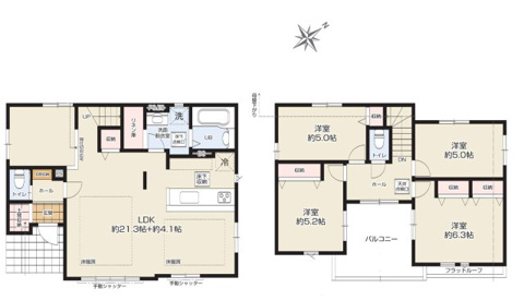 【LDK25帖以上!×3台駐車可能!】上矢部町新築戸建ての画像