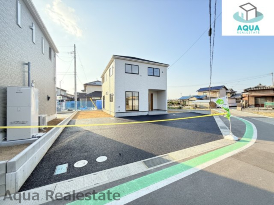 丸亀市土器町東３丁目の新築一戸建の前面道路含む現地写真|前面道路含む現地写真です