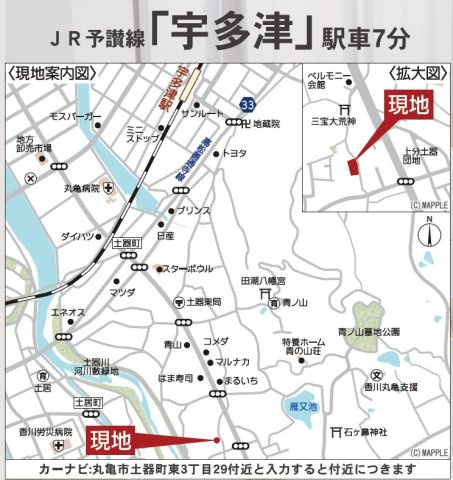丸亀市土器町東３丁目の新築一戸建の区画図