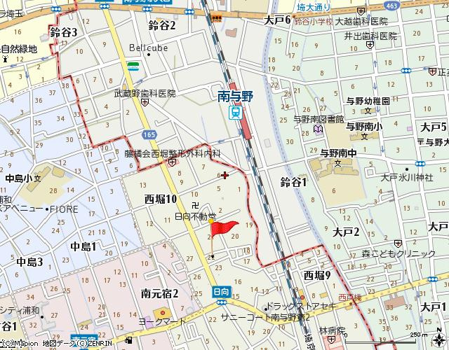 ハイデンス石川の地図