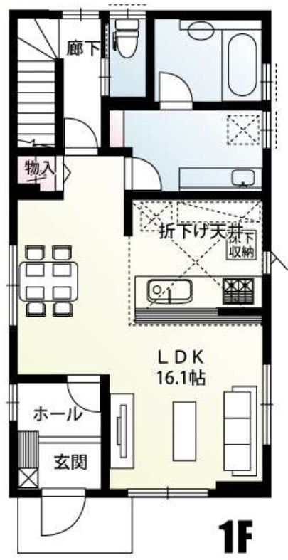 【仲介手数料無料】所沢市上新井５丁目２号棟　所沢市の新築住宅なら西武ハウジングの間取り