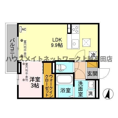 レフィナード Ｂの間取り|間取図