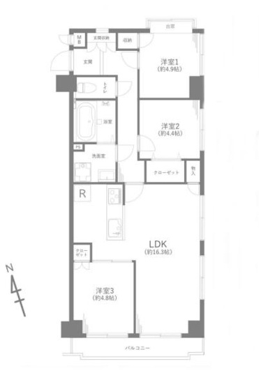 【間取り】 | エンゼルハイム大森南 | 販売価格５，１９９万円　間取り：３ＬＤＫ（いつでもご見学可能ですのでお気軽にお問合せ下さい）