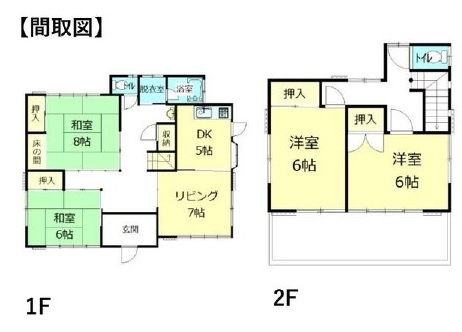 中古戸建　深谷市稲荷町3-5-43（リフォーム住宅）の間取り