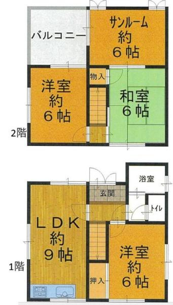 貴志川町長原戸建　オーナーチェンジ物件の間取り