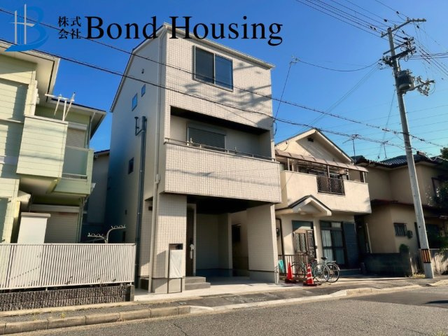 山電　林崎松江海岸駅徒歩３分　明石市貴崎２丁目　新築戸建の前面道路含む現地写真