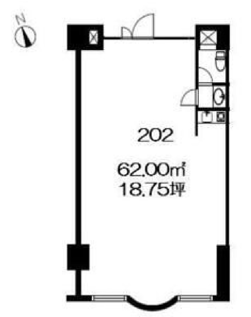 貸店舗事務所　小山市駅東通りの間取り