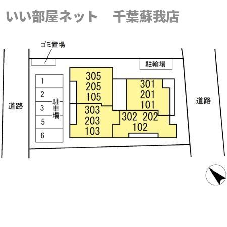 レ・セーナ八幡の区画図|不動産屋のイメージを変えたい！『いい部屋ネット千葉蘇我店』へ♪