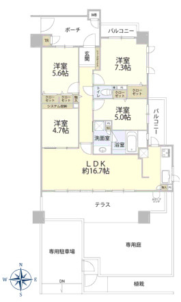 ローレルコート立花町の間取り