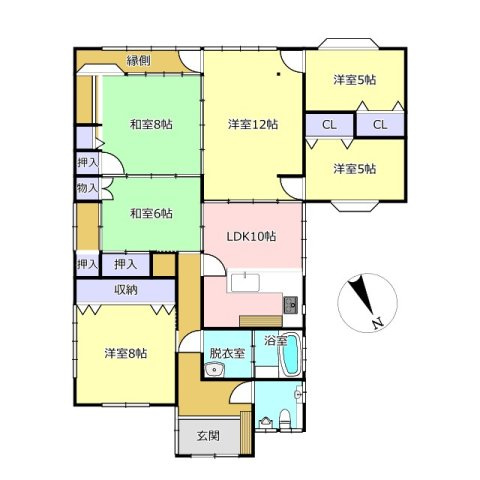 宇土市住吉町の中古一戸建の間取り