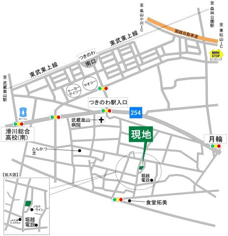 東松山市大字下唐子1981番の一部②区画の地図
