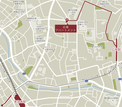 【地図】 | 広尾アパートメント